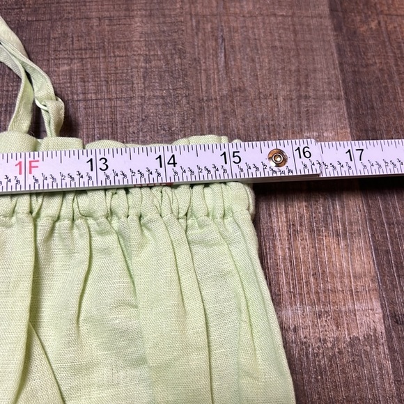 Maison Essentiele Womens Gathered Cami L Aloe Gel Adjustable Cotton Linen Summer - Picture 3 of 9